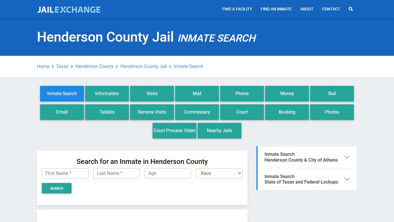 Henderson County Jail, TX Inmate Search: Roster & Mugshots