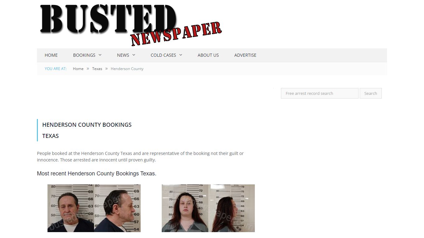 Henderson County, TX Mugshots - BUSTEDNEWSPAPER.COM